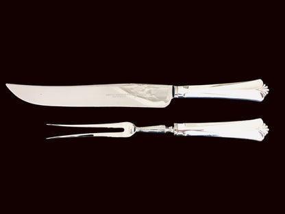 Radhus med vifte Sølvbestikk Transjerkniv og Transjergaffel