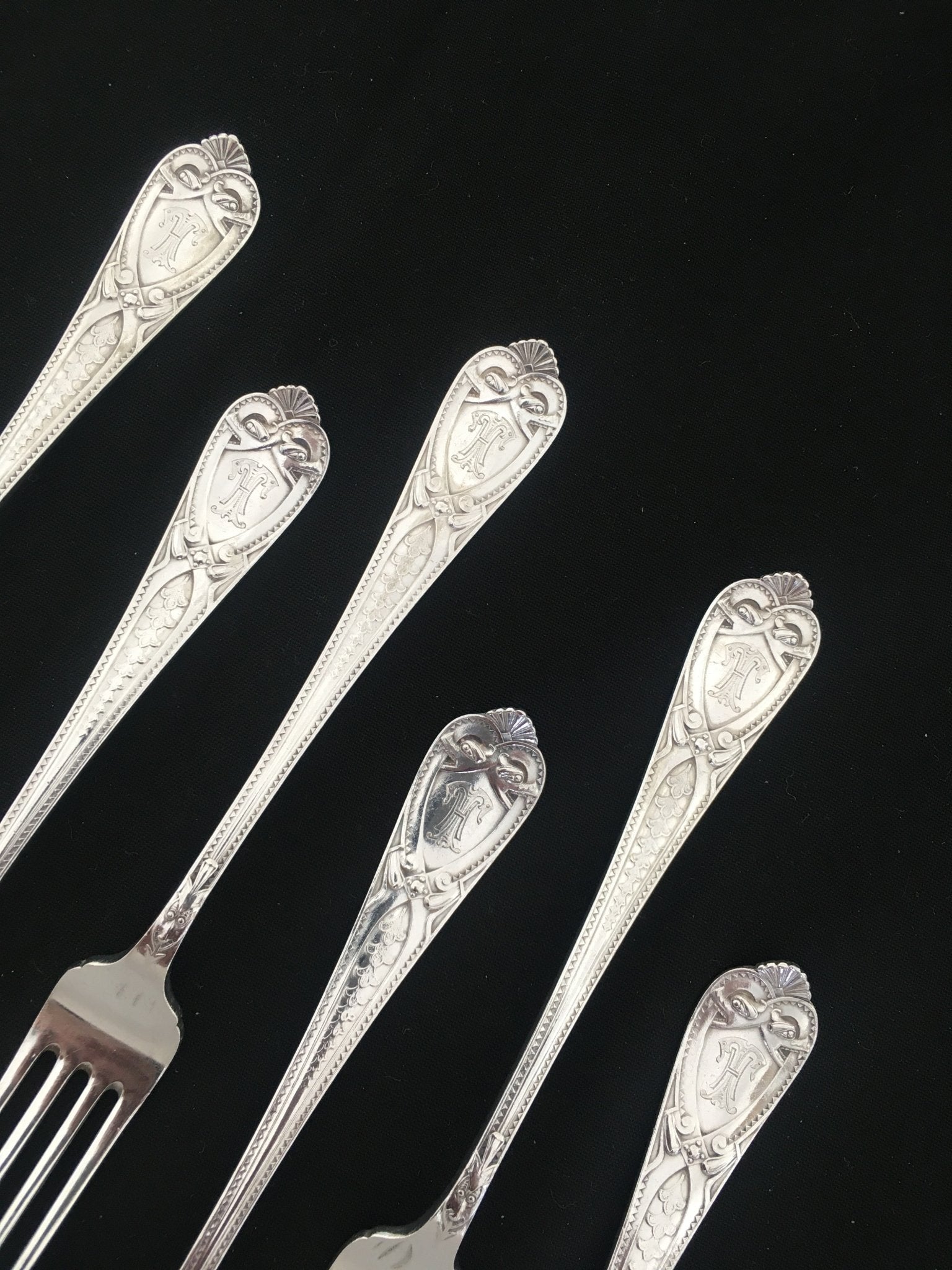 Romansk Sølvbestikk Gaffel 