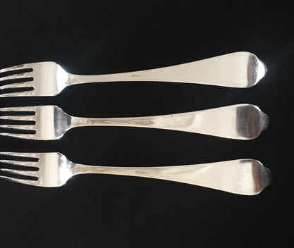 Romansk Sølvbestikk Gaffel Baksidee