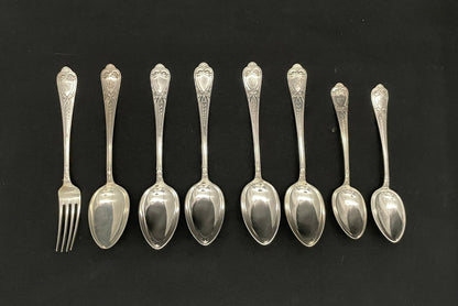 Romansk Sølvbestikk Gaffel og Skje