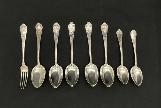 Romansk Sølvbestikk Gaffel og Skje