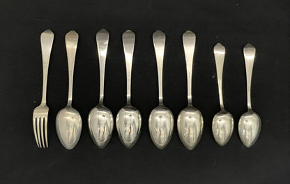 Romansk Sølvbestikk Gaffel og Skje Bakside