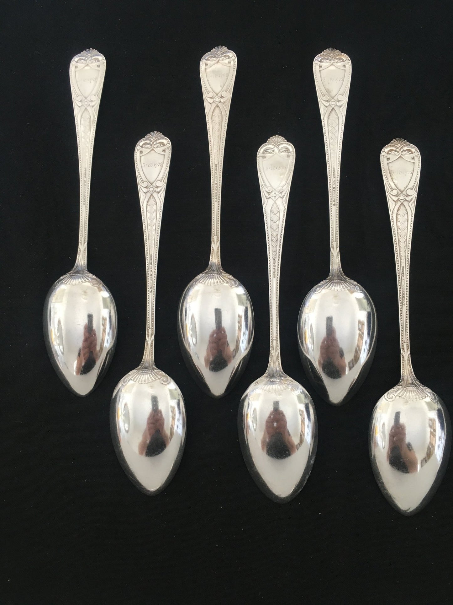 Romansk Sølvbestikk Skje Bakside