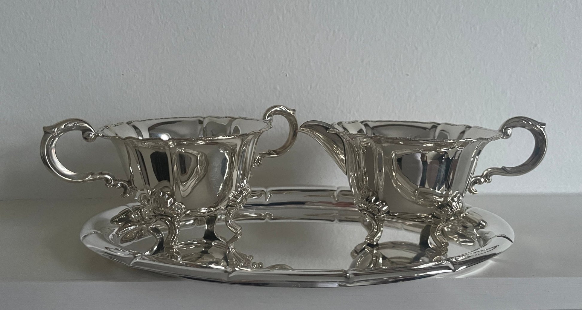 Sett nr 5 Sukkerkopp og fløtemugge Brødrene Lohne