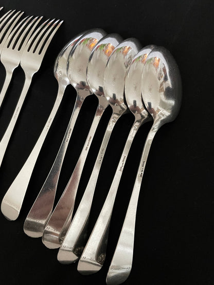 Skjell Sølvbestikk Tostrup skje og gaffel