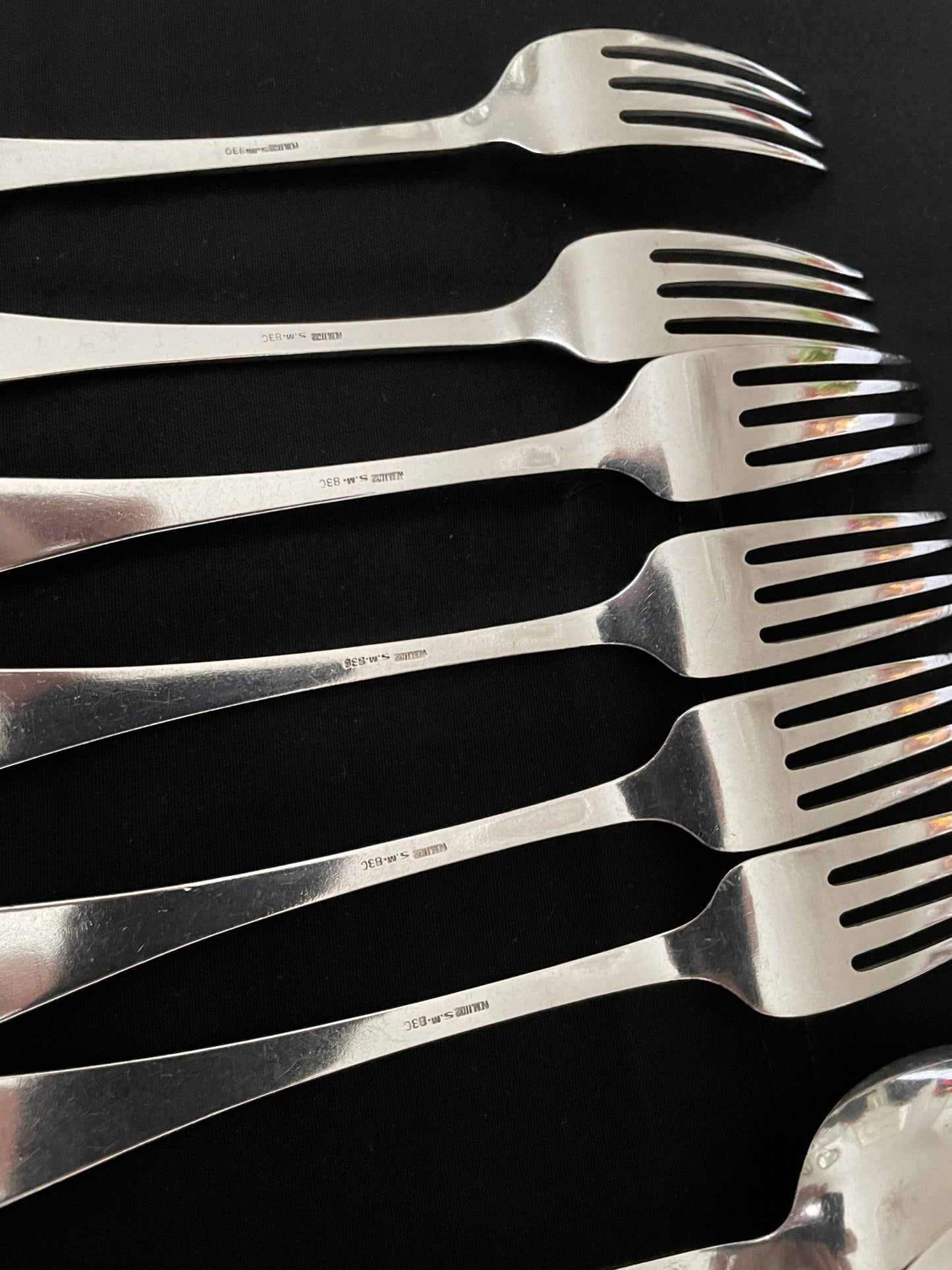 Skjell Sølvbestikk Tostrup skje og gaffel