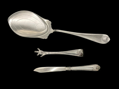 Skjell sølvbestikk Kakespade Sukkebitklype