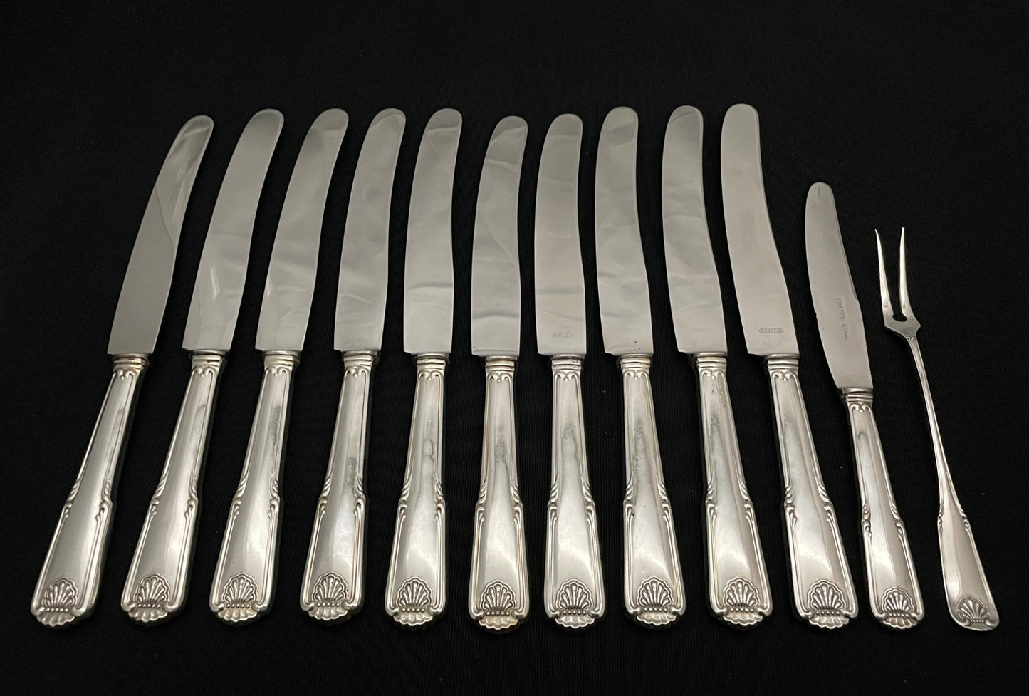 Skjell sølvbestikk Kniv