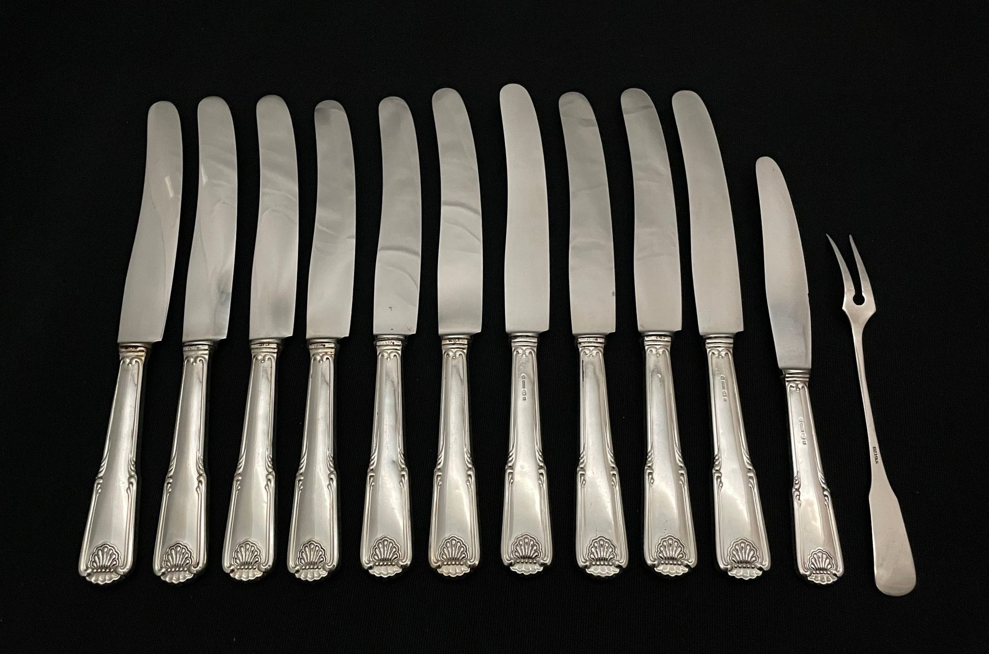 Skjell sølvbestikk Kniv