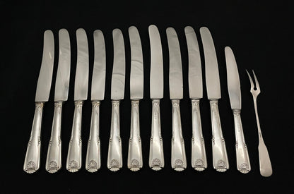 Skjell sølvbestikk Kniv