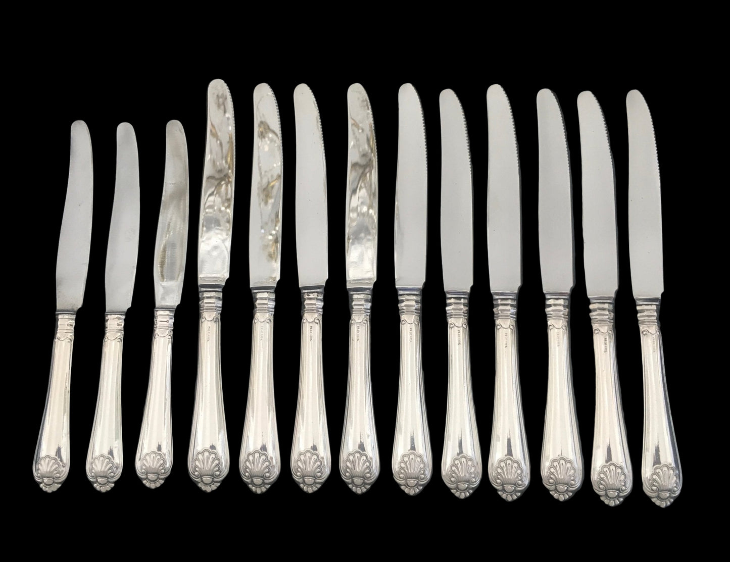 Skjell sølvbestikk Kniv Tostrup