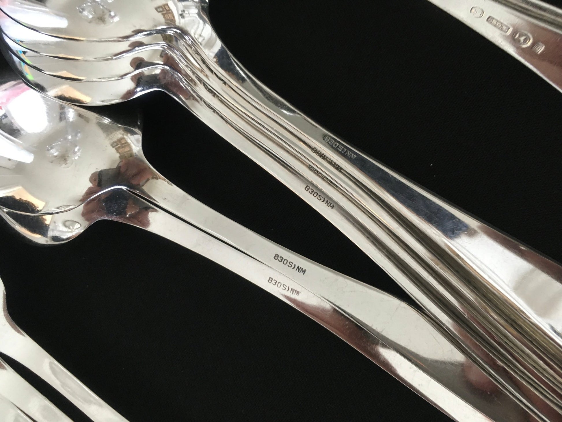 Slottssølv Sølvbestikk Bakside Stempel