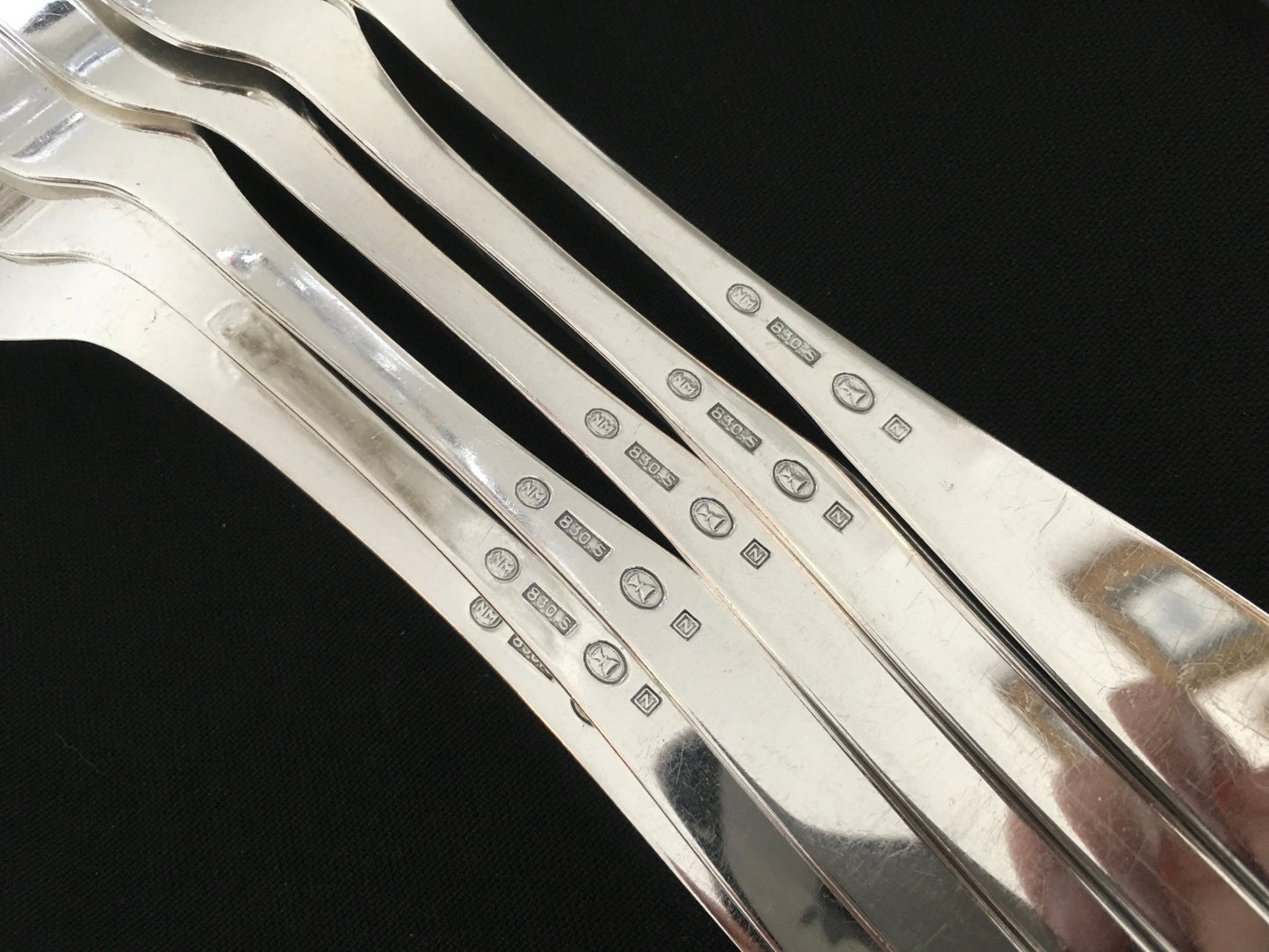 Slottssølv Sølvbestikk Bakside Stempel