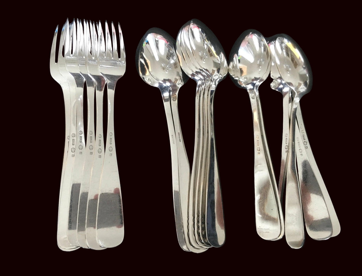 Slottssølv Sølvbestikk Bakside Stempel