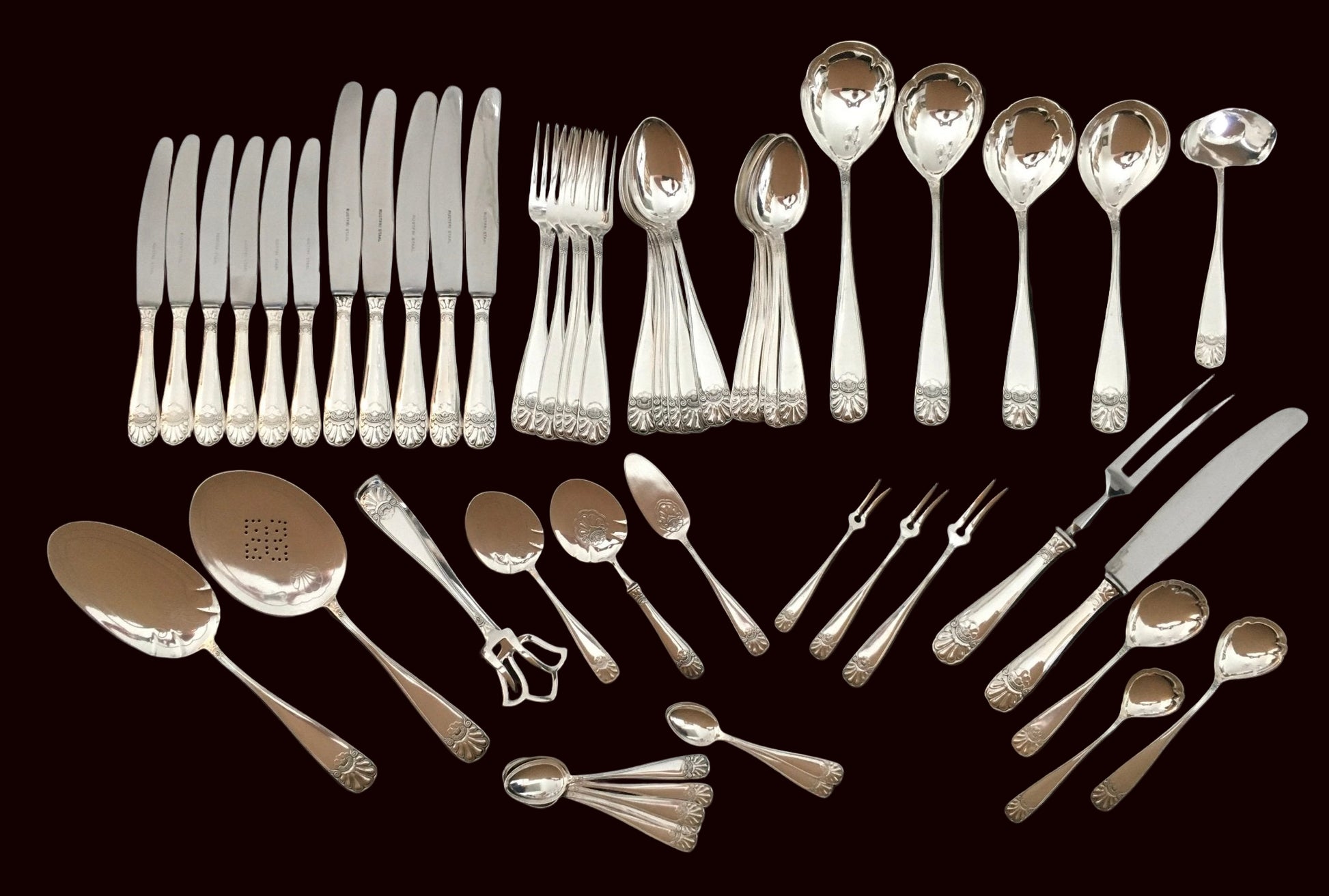 Slottssølv Sølvbestikk Bestikk Th Marthinsen