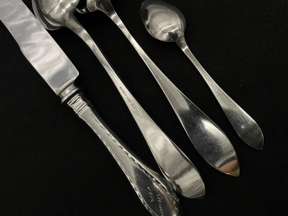Spissgravert 2 Sølvbestikk Bakside