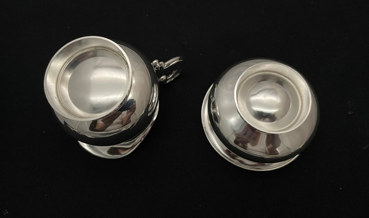 Sett 1 Sukker kopp og fløtemugge Brødrene Lohne