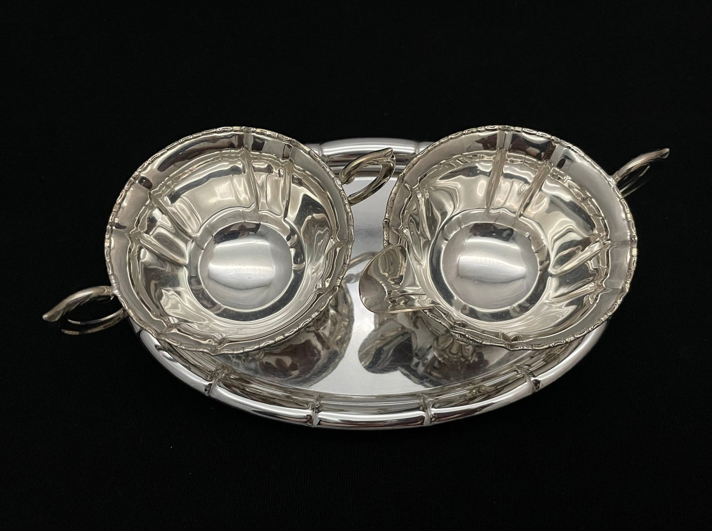 Sett nr 5 Sukkerkopp og fløtemugge Brødrene Lohne