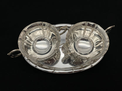 Sett nr 5 Sukkerkopp og fløtemugge Brødrene Lohne