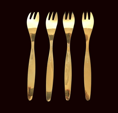 Taffel Sølvbestikk Kakegaffel Emalje Bakside