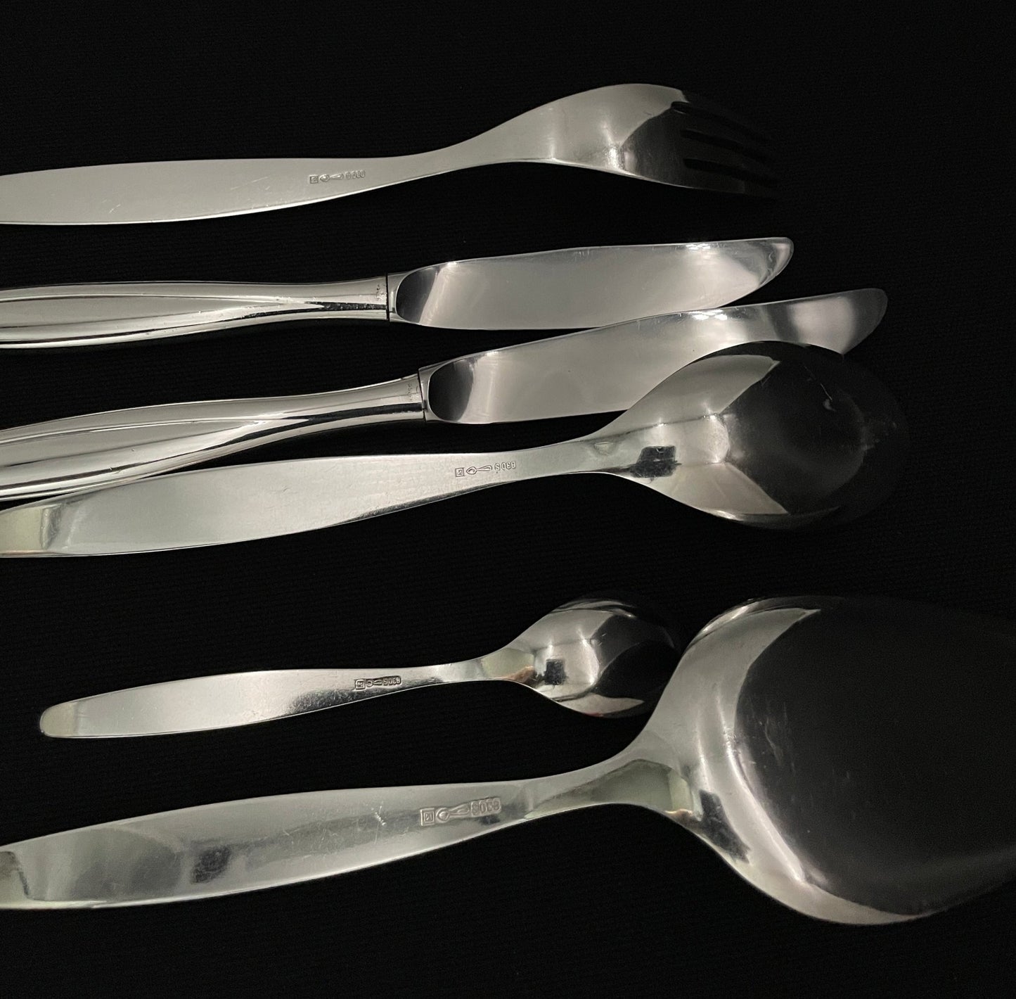 Taffel Solvbestikk Stempel Baksidø