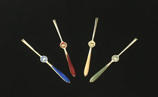 Thune Sølv Hummergafel Skaldyrgaffel Emalje