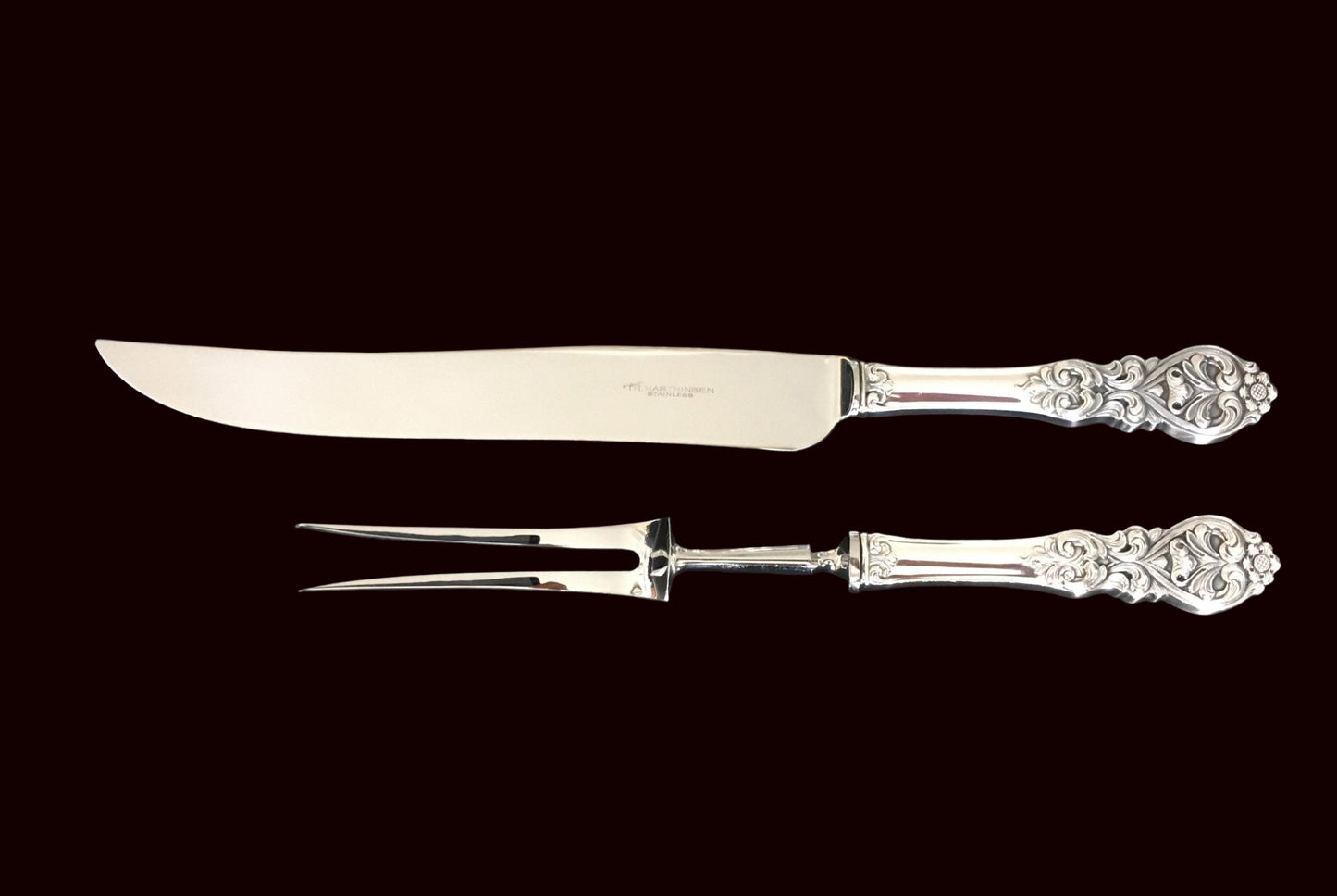 Valdres Sølvbestikk Transjerkniv og Transjergaffel