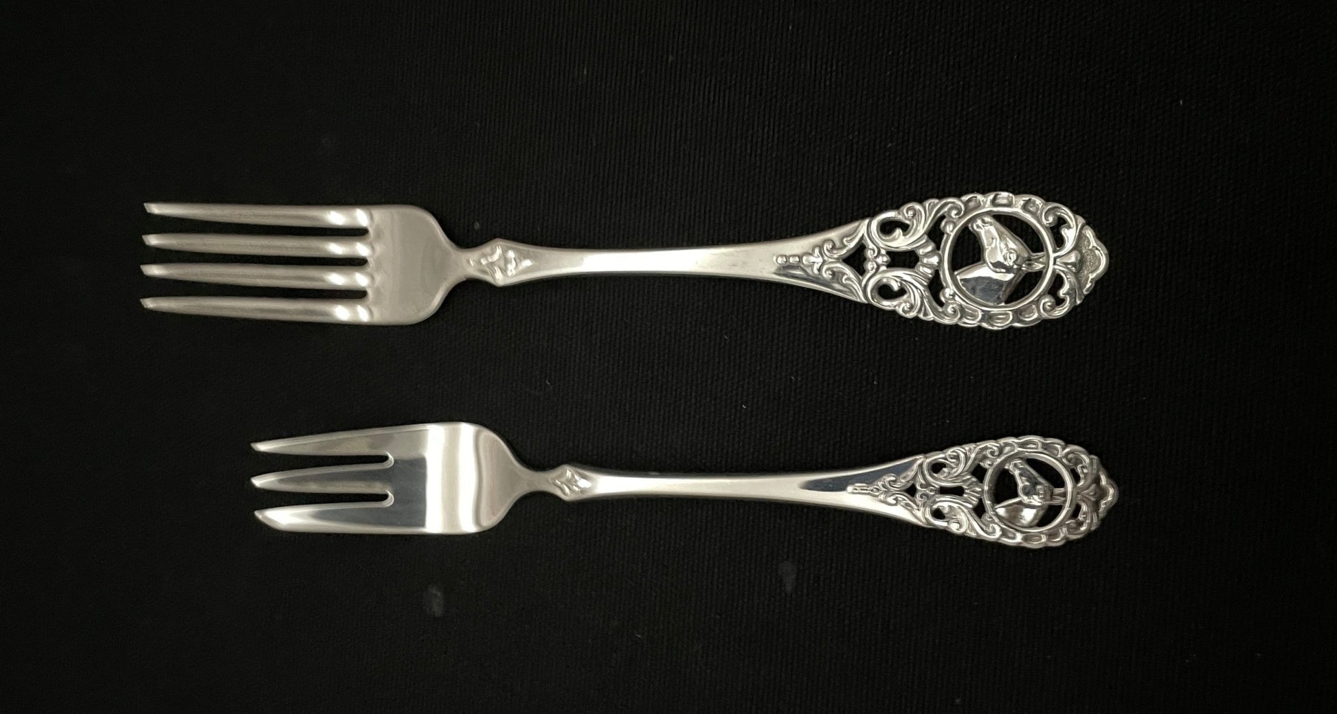 Veddeløp Sølvbestikk Gaffel og Kakegaffel