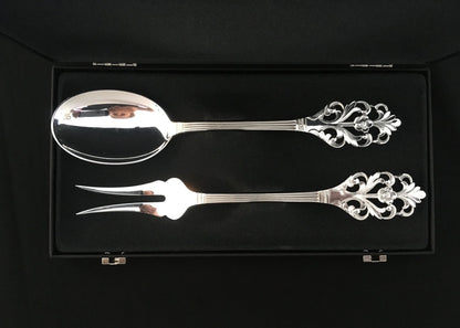 Viking Rose Sølvbestikk Anretningskje og Anretningsgaffel
