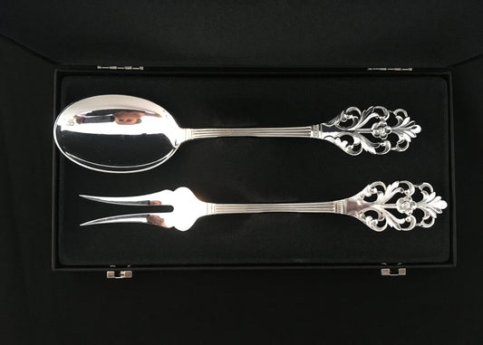 Viking Rose Sølvbestikk Anretningskje og Anretningsgaffel